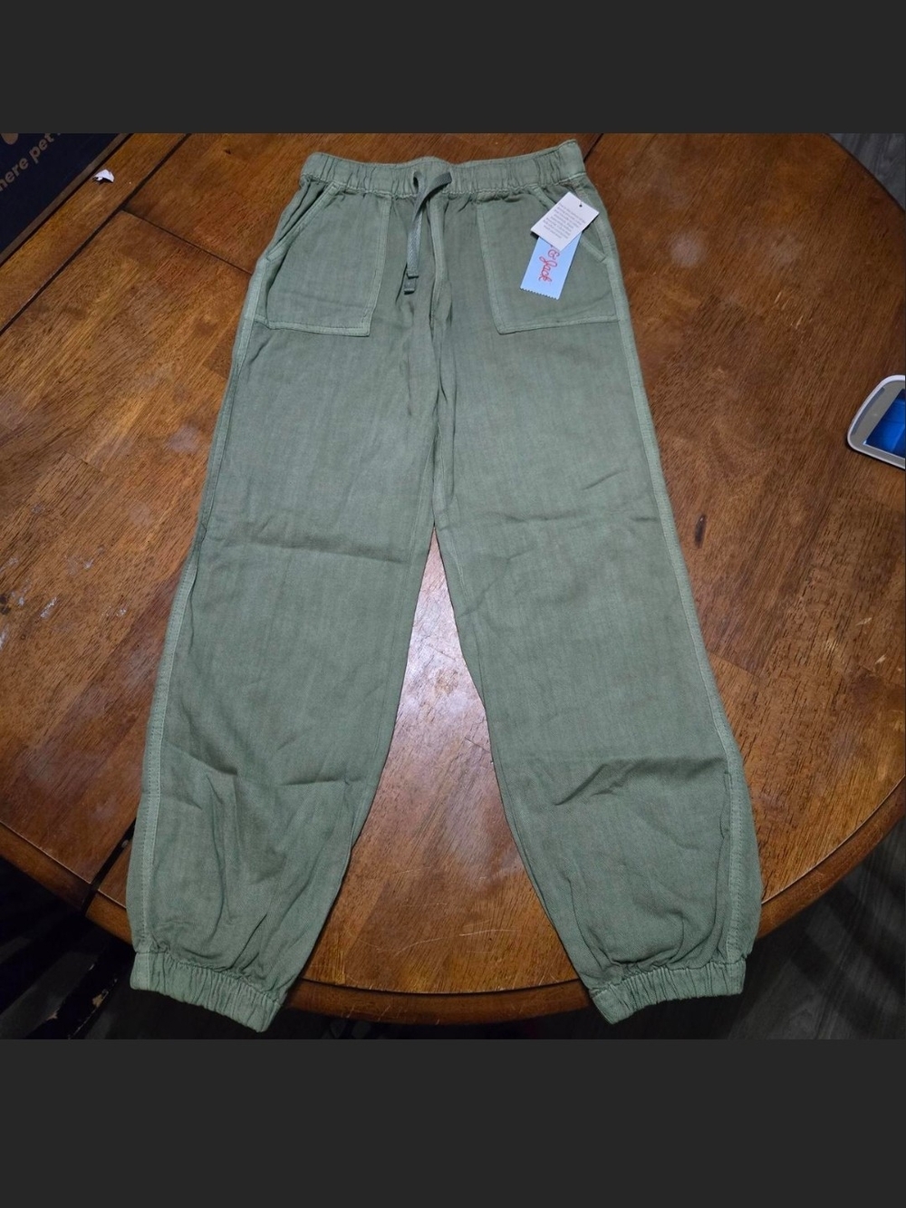 Cat & Jack Olive Green Drawstring Cargo Pants